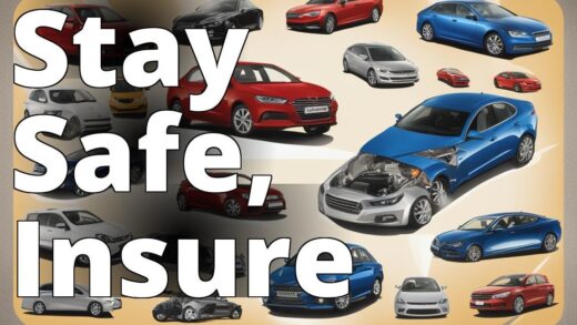 A collage of various types of cars with different insurance logos displayed prominently on them.