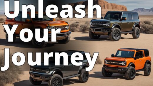 An image showcasing all four models of the 2023 Ford Bronco lineup side by side