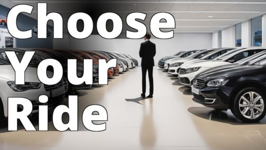 An image showing a person comparing different car options at a dealership